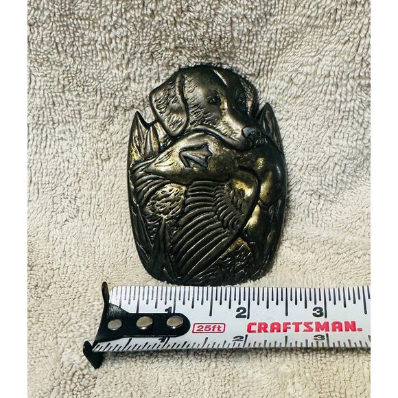 MBCI Bird Dog brass Belt buckle Vintage Hunting hunter pointer made in USA chic - Picture 5 of 5